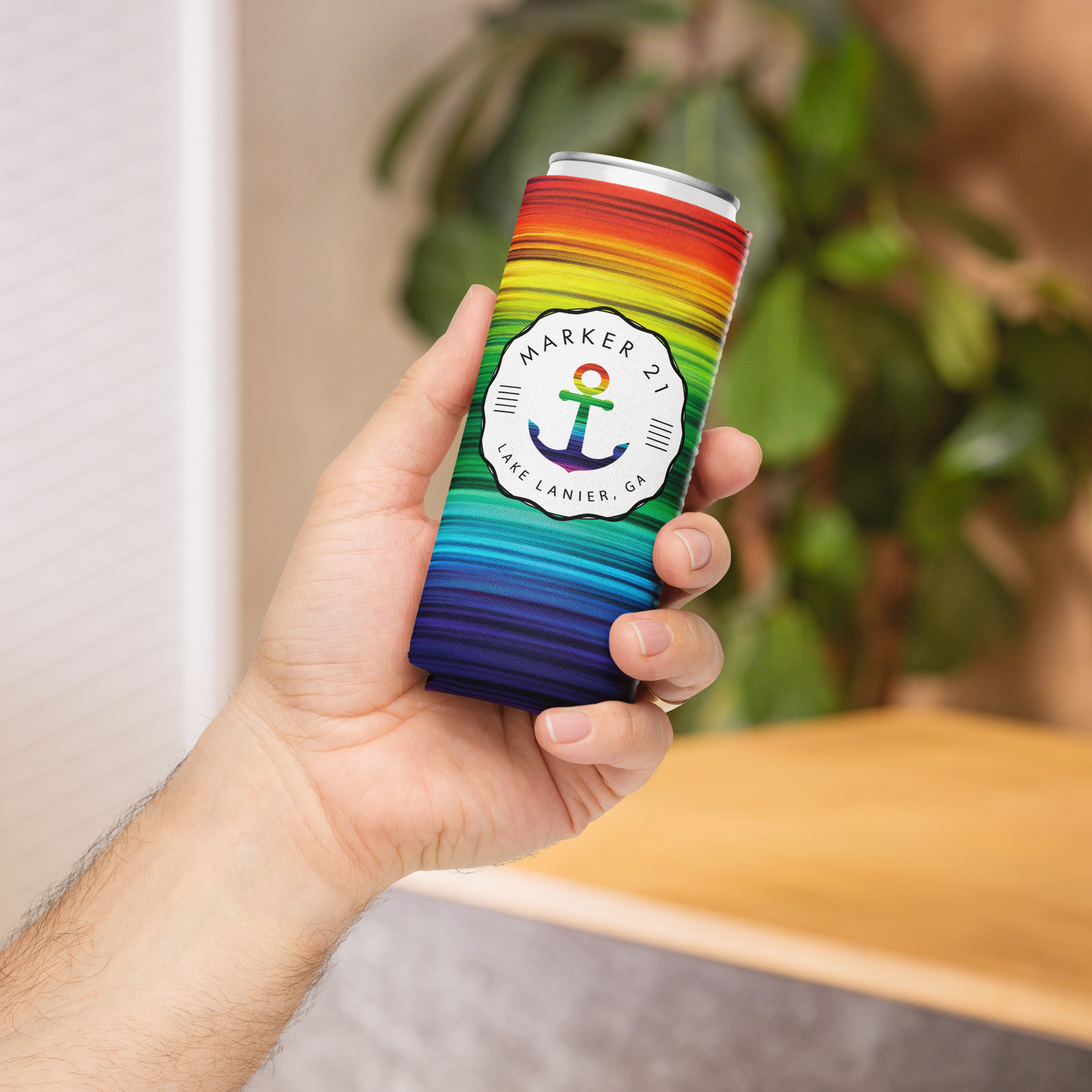 Marker 21 Rainbow Slim Can Cooler